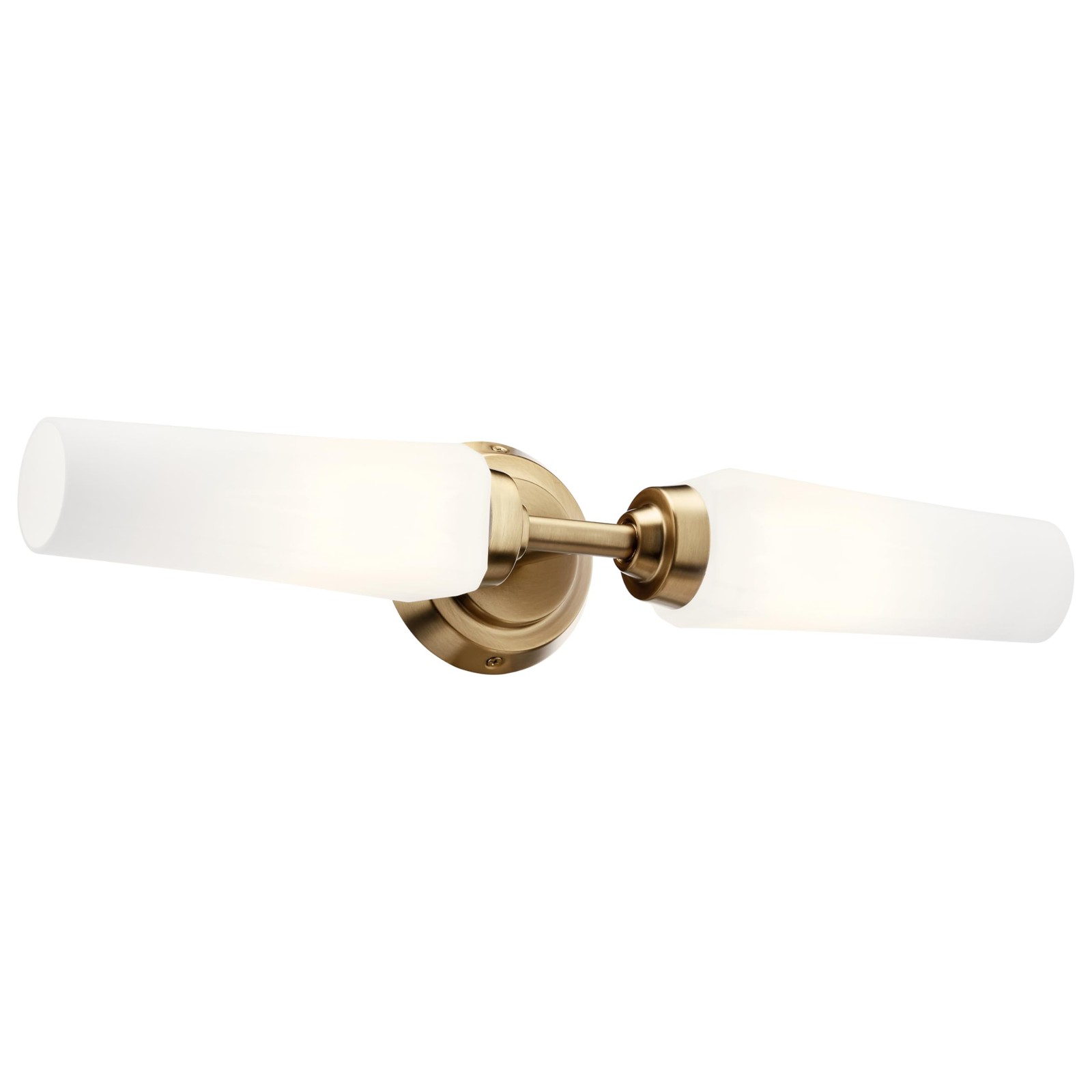 Kichler Truby 2-Light Bathroom Vanity Light Champagne Bronze Wall Fixture Kichler Truby 2-Light Bathroom Vanity Light Champagne Bronze Wall Fixture