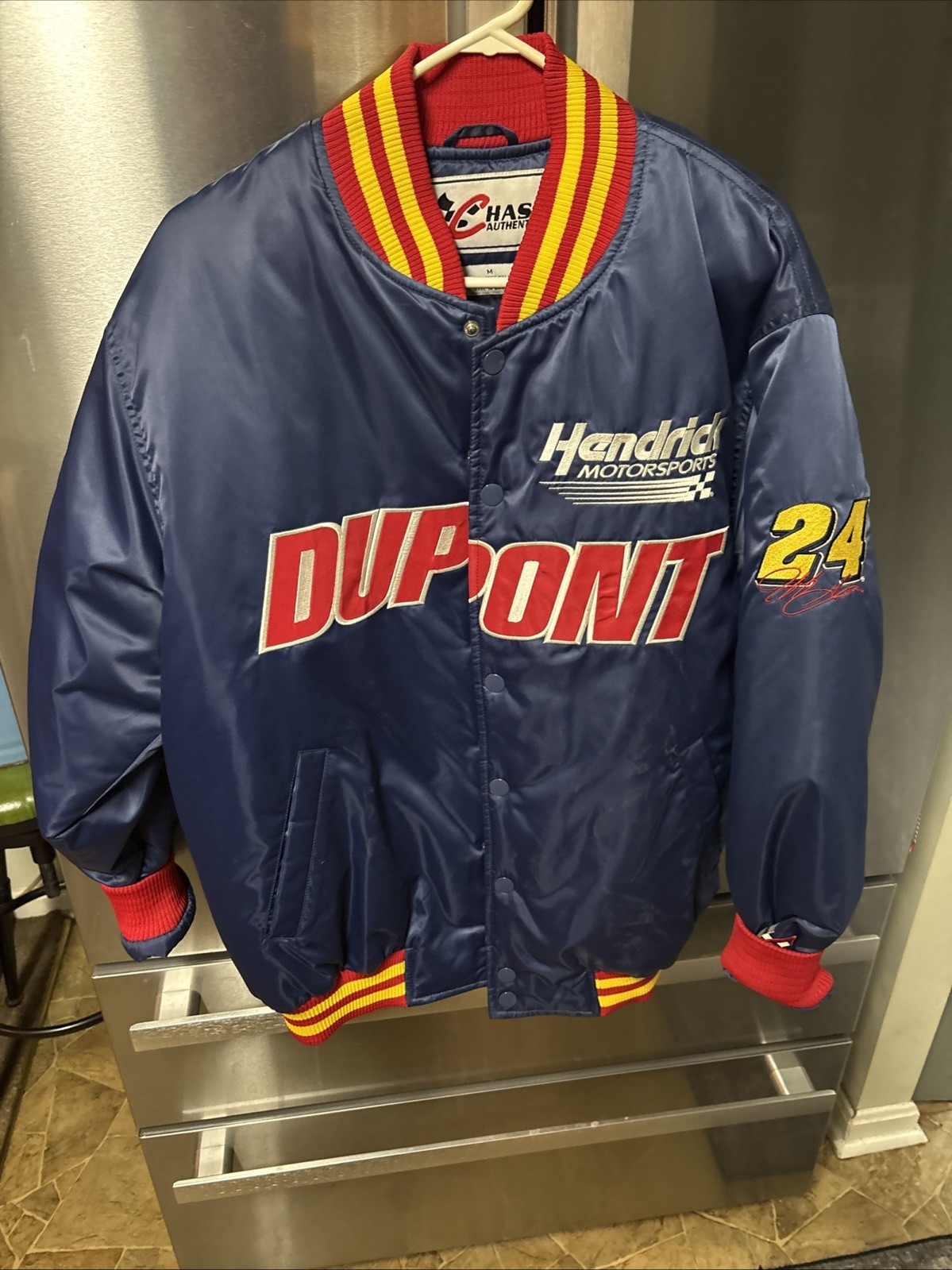 Vintage Jeff Gordon DuPont Hendricks Chase Authentic Nylon Bomber Jacket XL