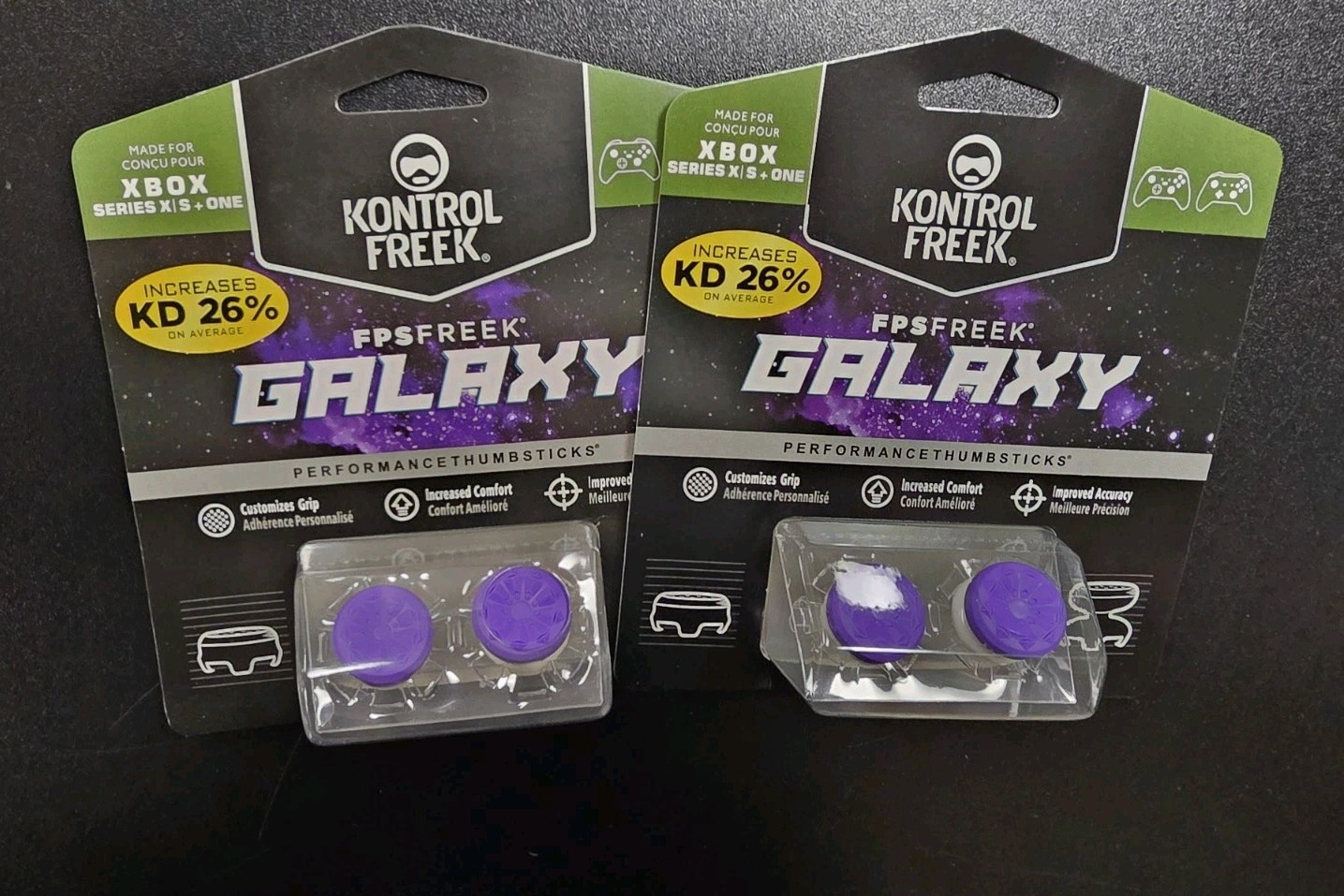 Kontrol Freek Galaxy Freek Performance Thumbsticks for Xbox One Purple Lot Of 2 Kontrol Freek Galaxy Freek Performance Thumbsticks for Xbox One Purple Lot Of 2