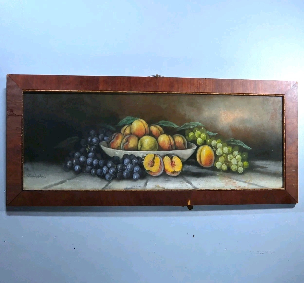 Andrew Gunderson Still Life Pastel Painting Signed Framed 1926