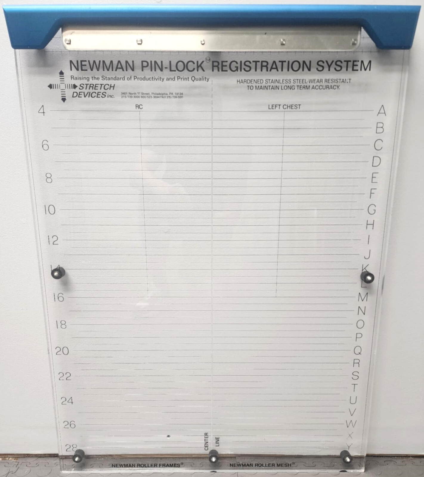 Newman PinLock™ Registration System, COMPLETE for MZX 18\