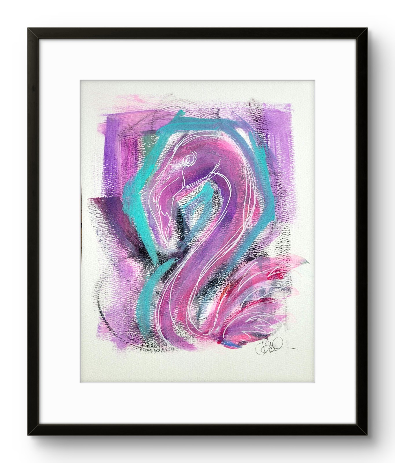 Abstract Expressionist Acrylic Painting Paper 9x12 Original Artwork Signed