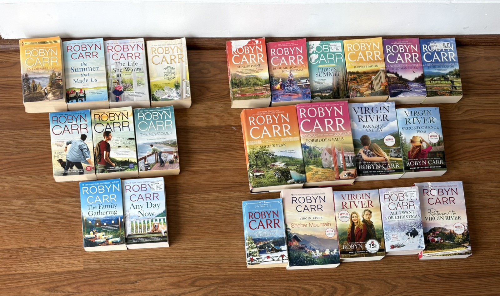 Lot of 24 Virgin River, Sullivan’s Crossing, Thunder Point Series, PB Robyn Carr