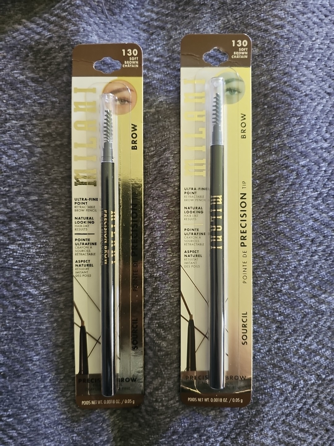 (2) Milani Precision Brow Retractable Brow Pencil Sealed 130 - Soft Brown (2) Milani Precision Brow Retractable Brow Pencil Sealed 130 - Soft Brown