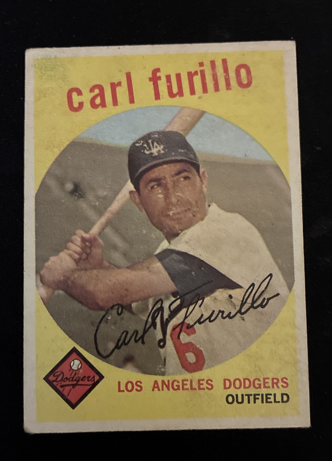 1959 Topps - Carl Furillo #206 White Back