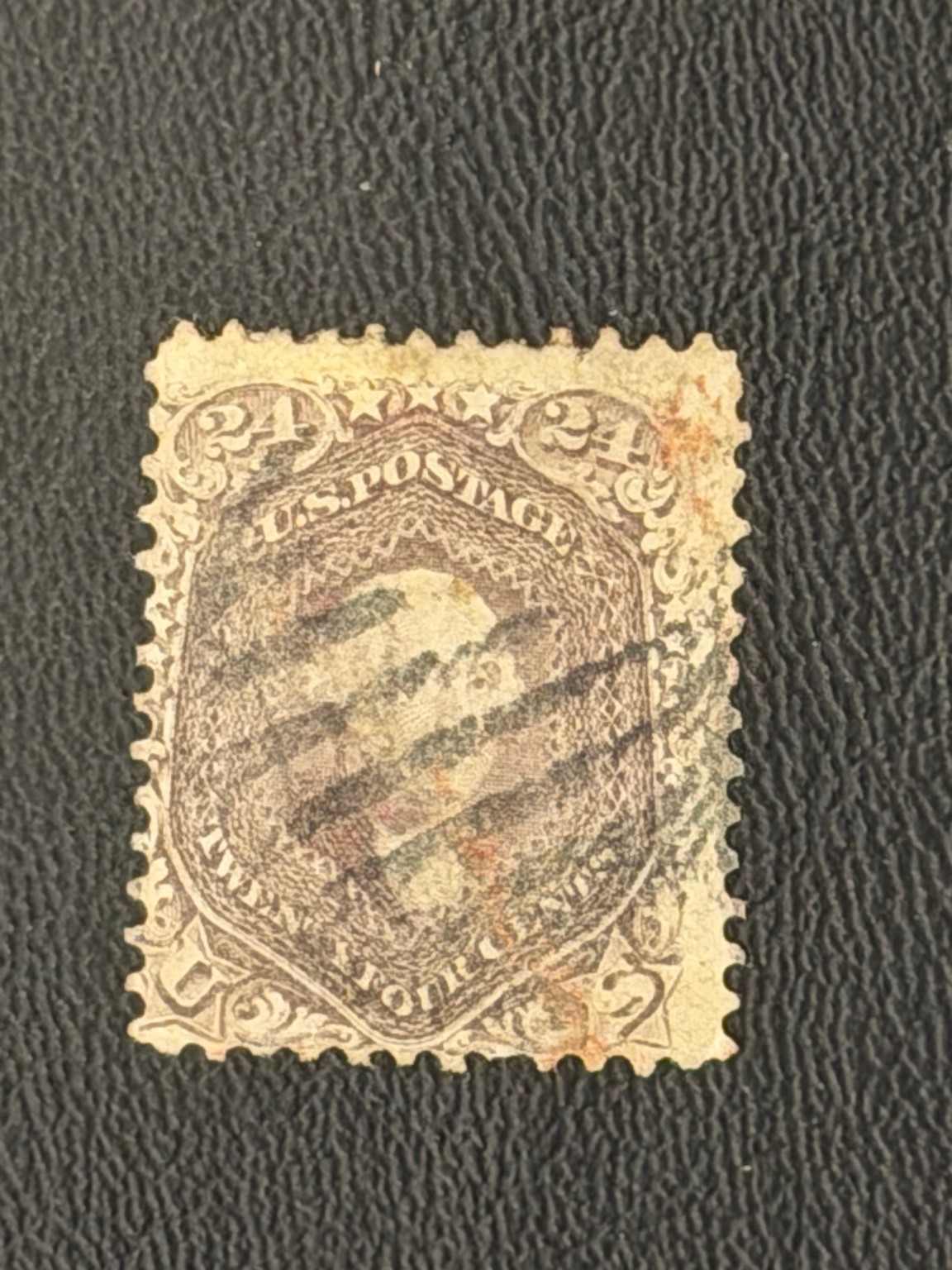 US Stamp Scott #78 Used 24c Lilac Washington 1862 SCV $425 US Stamp Scott #78 Used 24c Lilac Washington 1862 SCV $425