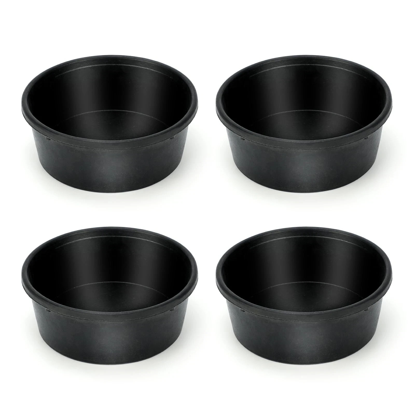 4Pcs Rubber Feed Pan, 1 Gallon Horse Feed Bucket Utility Feed Bucket, 10.6 x ...