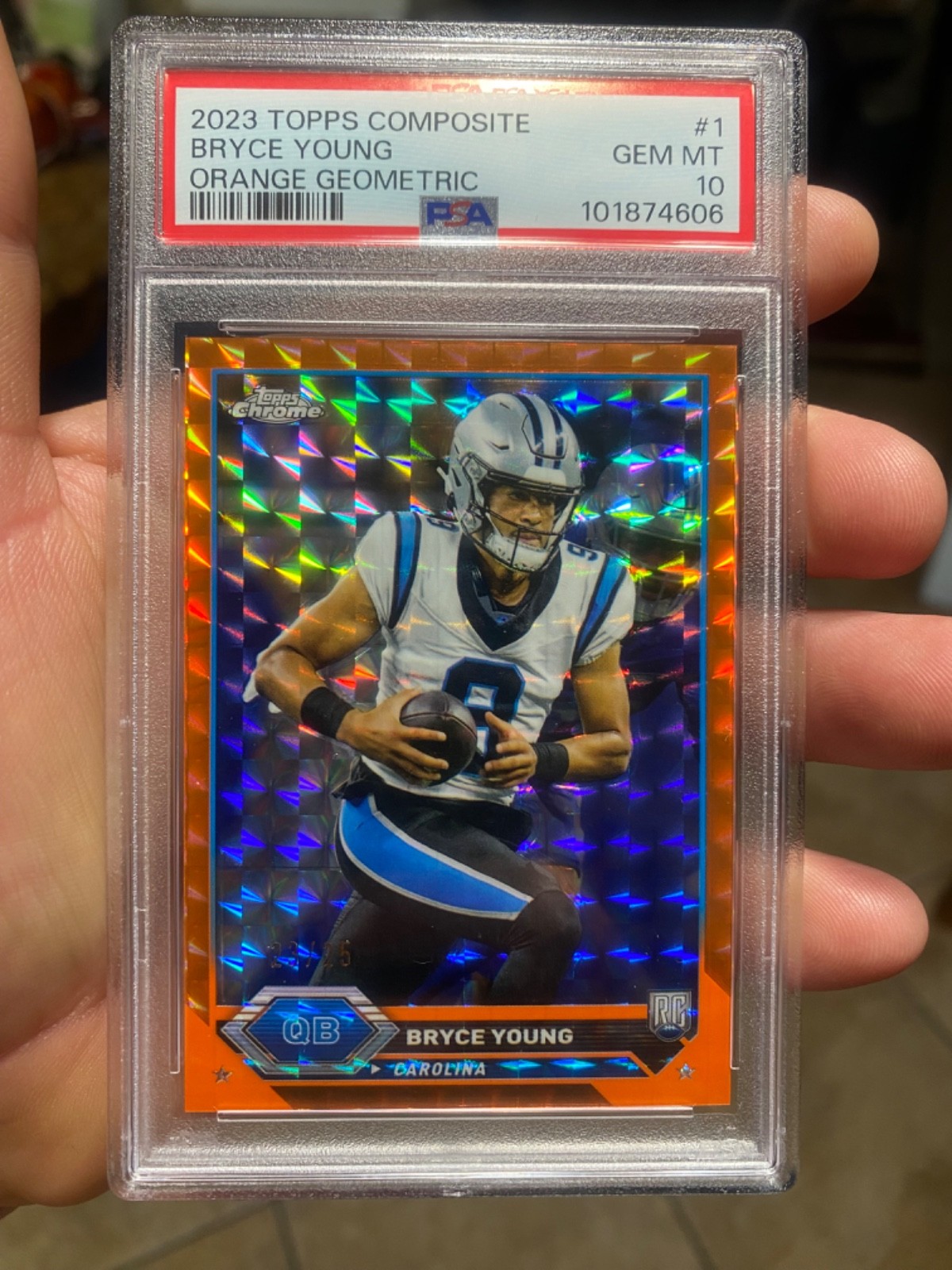~CRAZY RARE TOUGH PSA 10 CHROME ORANGE GEMOMETRIC ROOKIE PSA 10 BRYCE YOUNG /25 ~CRAZY RARE TOUGH PSA 10 CHROME ORANGE GEMOMETRIC ROOKIE PSA 10 BRYCE YOUNG /25