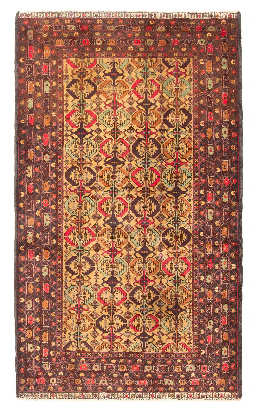 Vintage Hand-Knotted Area Rug 3\'11\