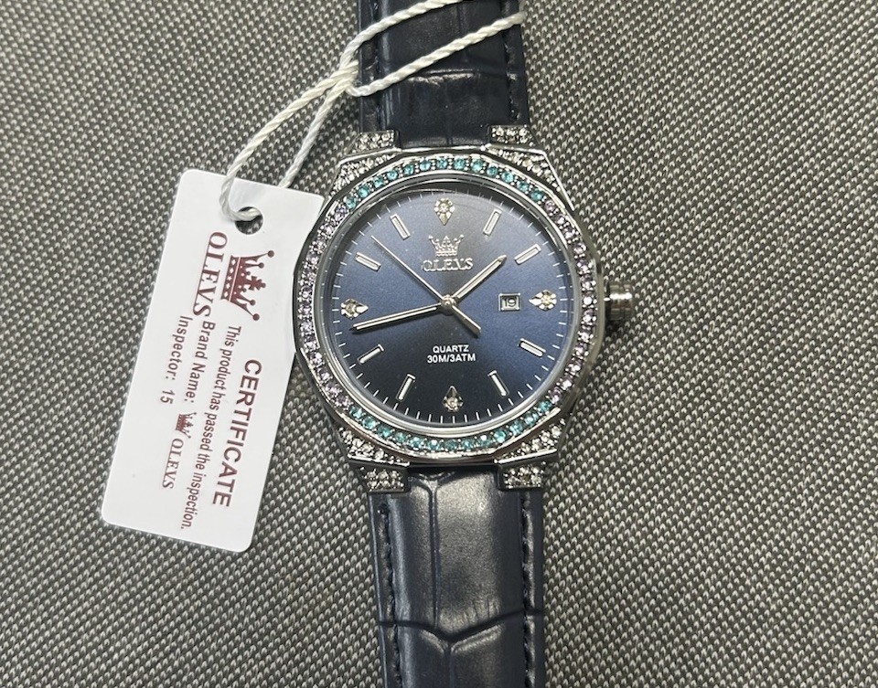 OLEVS 5606 Women’s Blue Dial, Leather Strap 
