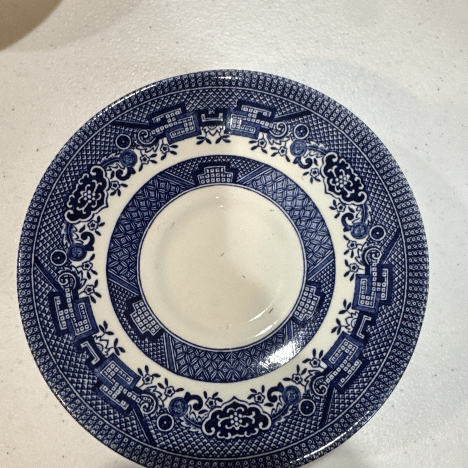 Six Vintage Blue Willow Tea Saucer Plate 5.5\