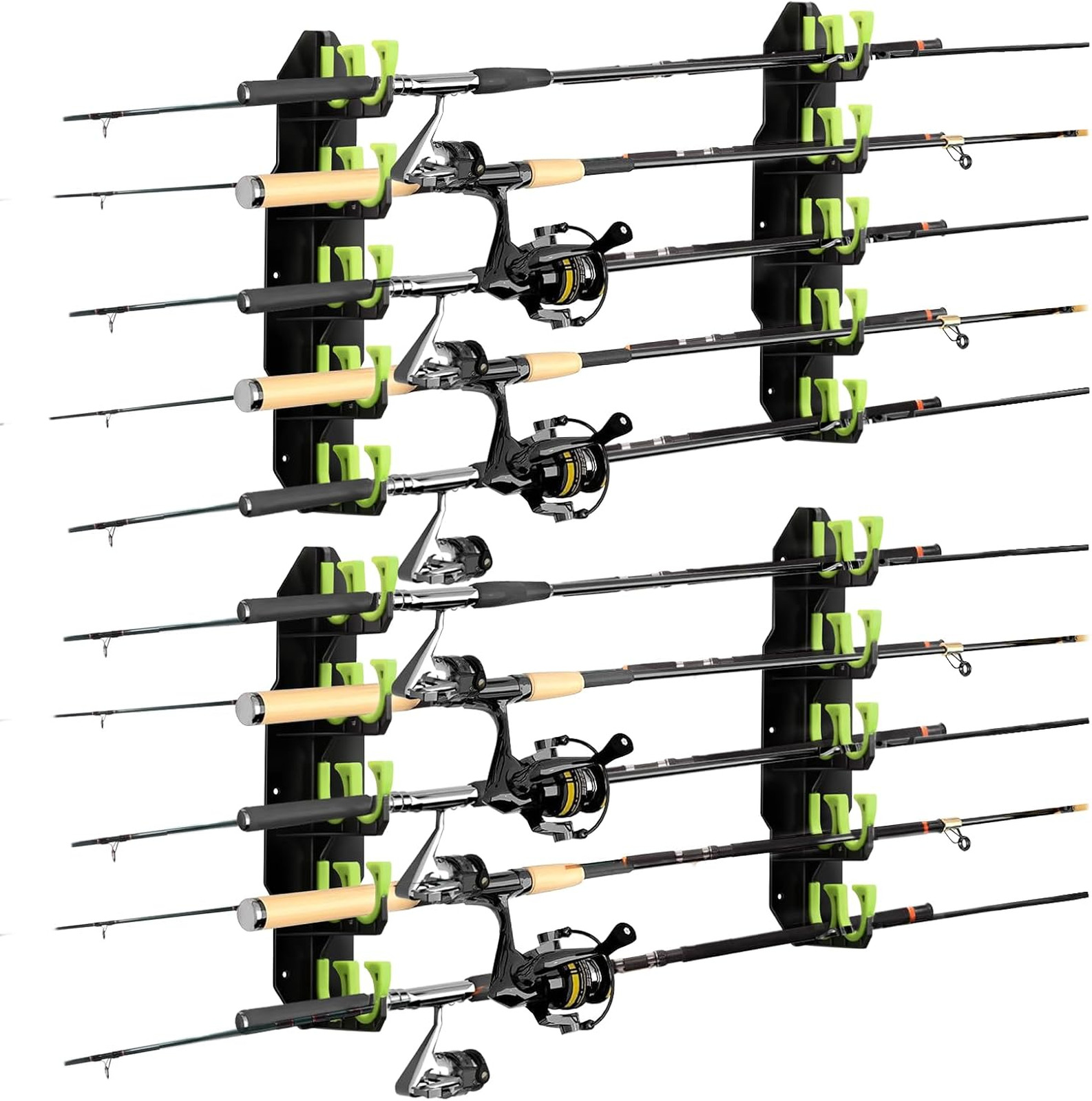 Fishing Rod Holders, Fishing Pole Holders for Garage, Wall or Ceiling Mounted Fishing Rod Holders, Fishing Pole Holders for Garage, Wall or Ceiling Mounted