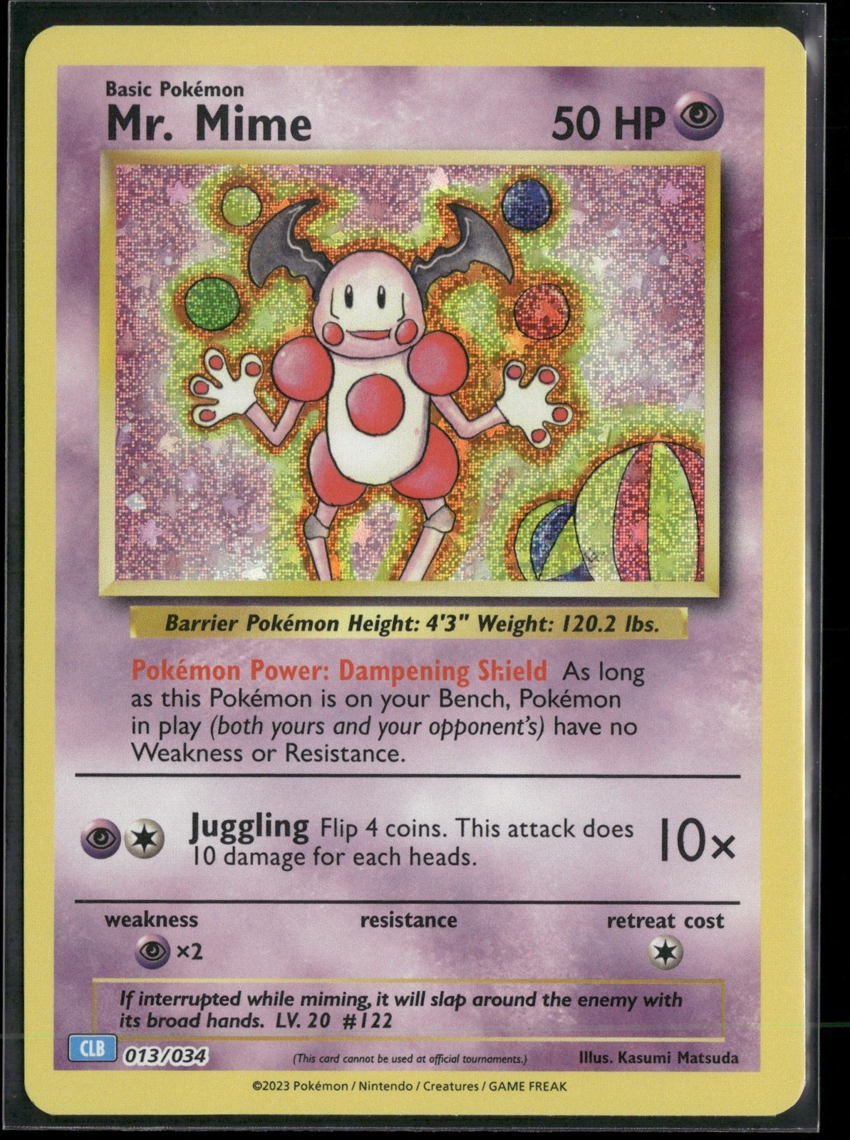 Mr. Mime 013/034 CCol Trading Card Game Classic Holo NM Pokemon