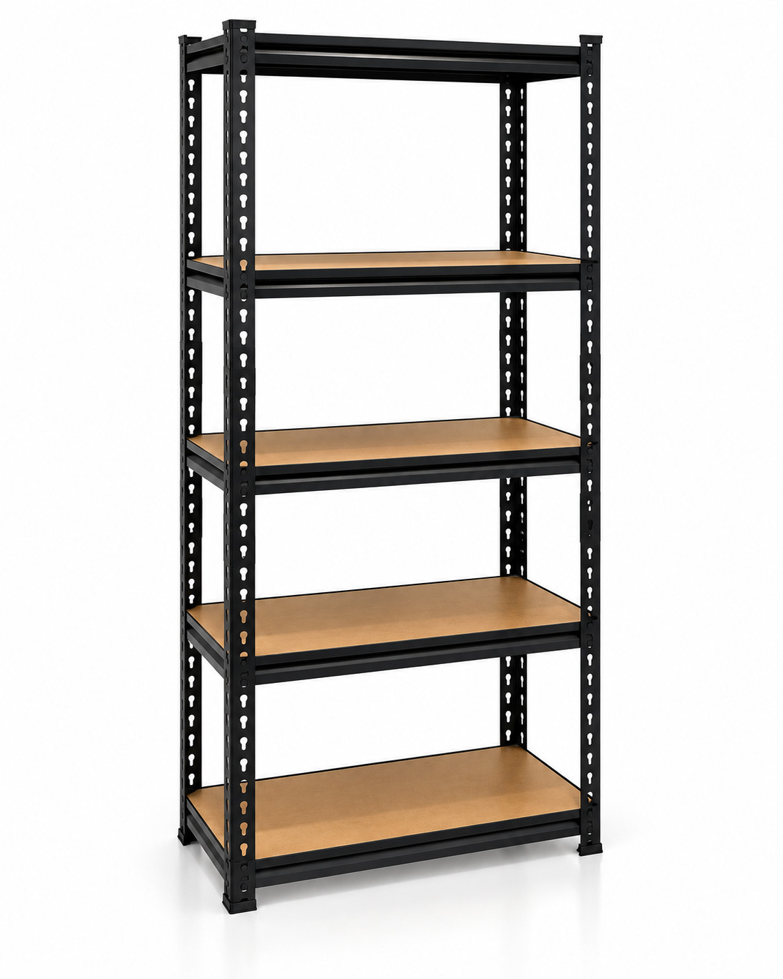 5-Tier Heavy Duty Steel Storage Shelving Rack 60x28x12 Garage Utility Black 5-Tier Heavy Duty Steel Storage Shelving Rack 60x28x12 Garage Utility Black