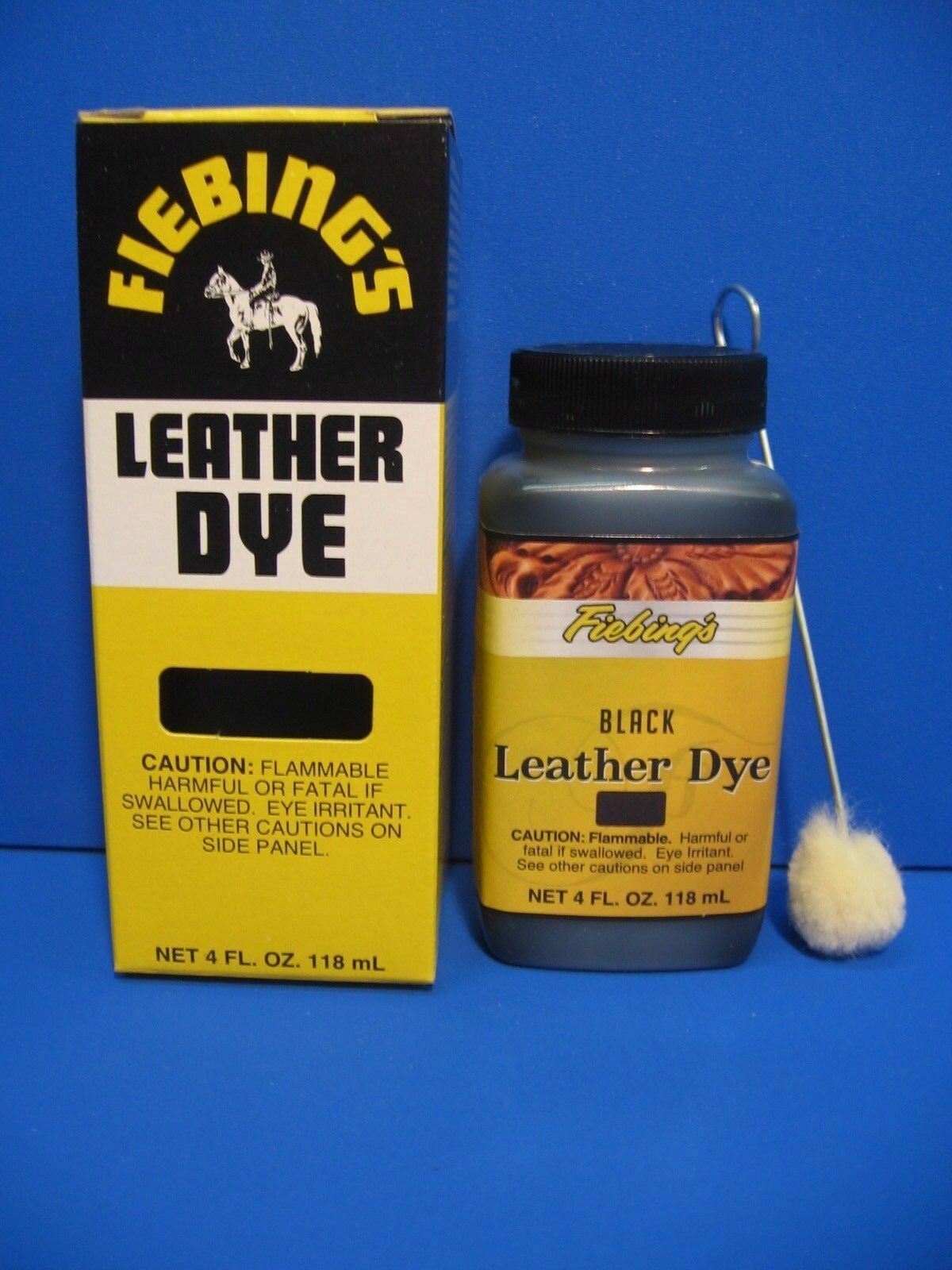 Fiebing's Leather Dye 4 oz with Applicator - Shoe & Boot Color Restorer Liquid