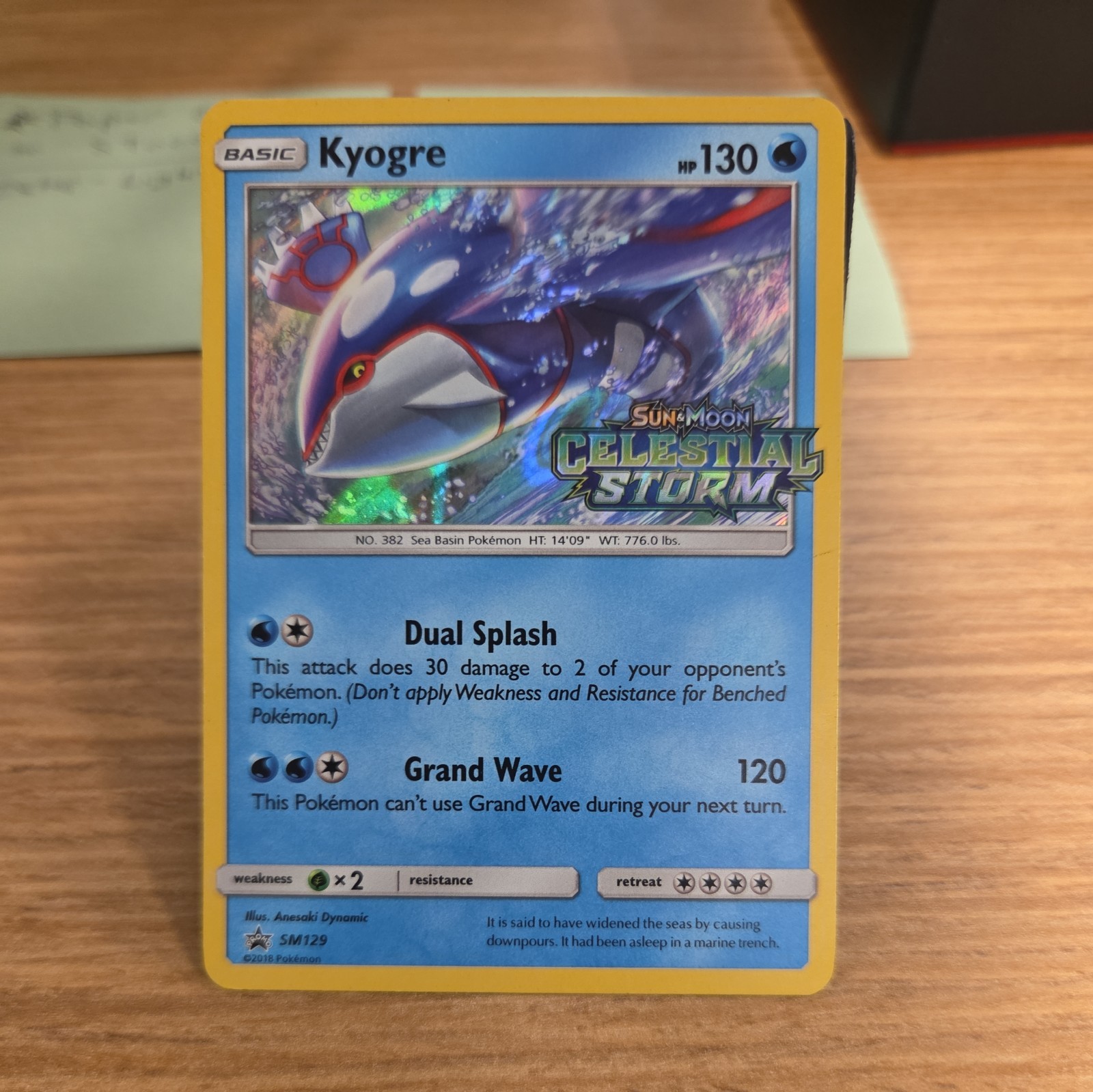 Kyogre - Black Star Promo Stamped Prerelease Celestial Storm #SM129 - NM Kyogre - Black Star Promo Stamped Prerelease Celestial Storm #SM129 - NM