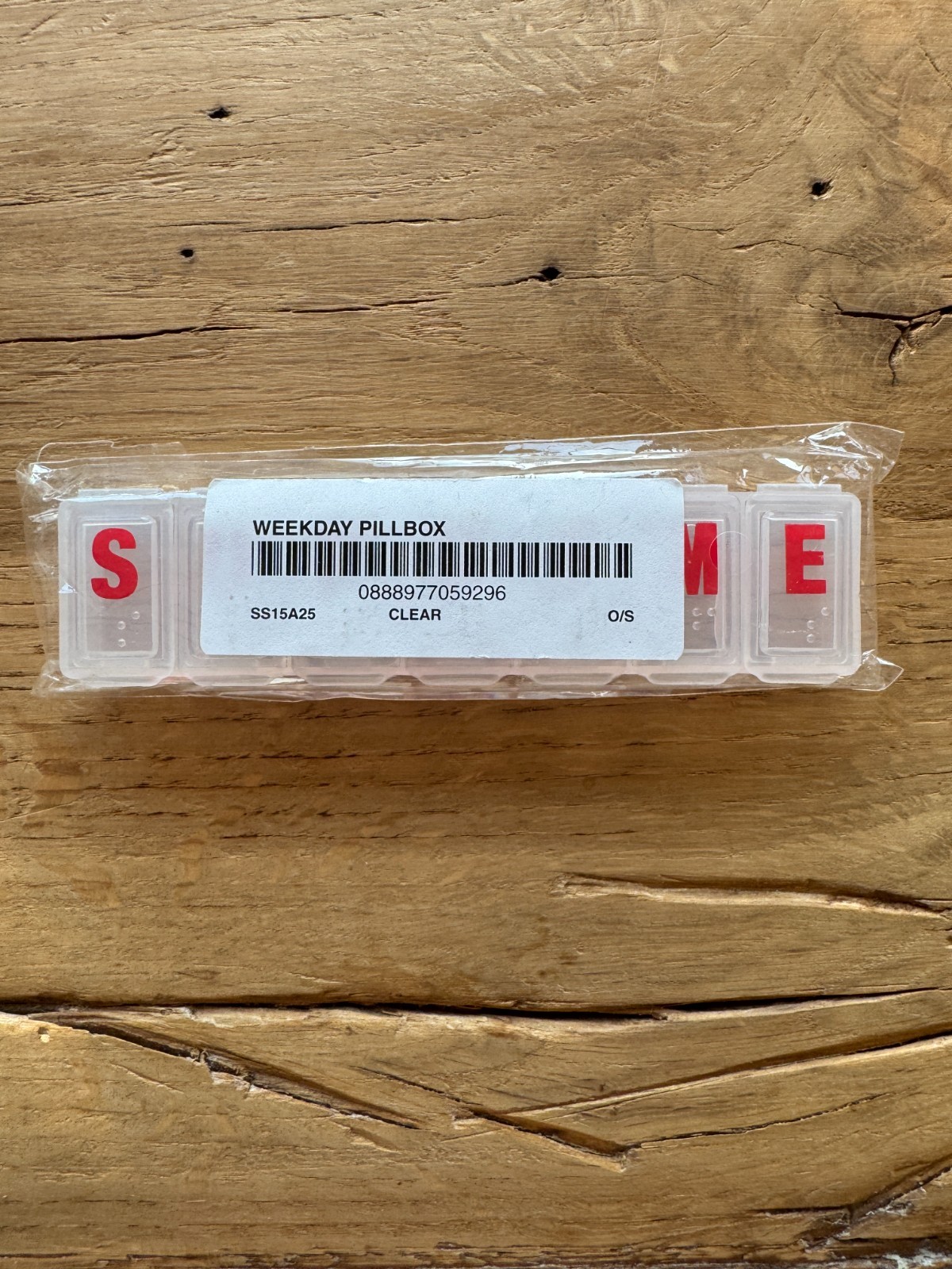 Supreme Weekday Pillbox Organizer SS15 Pill Case Medicine Box Logo Supreme Weekday Pillbox Organizer SS15 Pill Case Medicine Box Logo