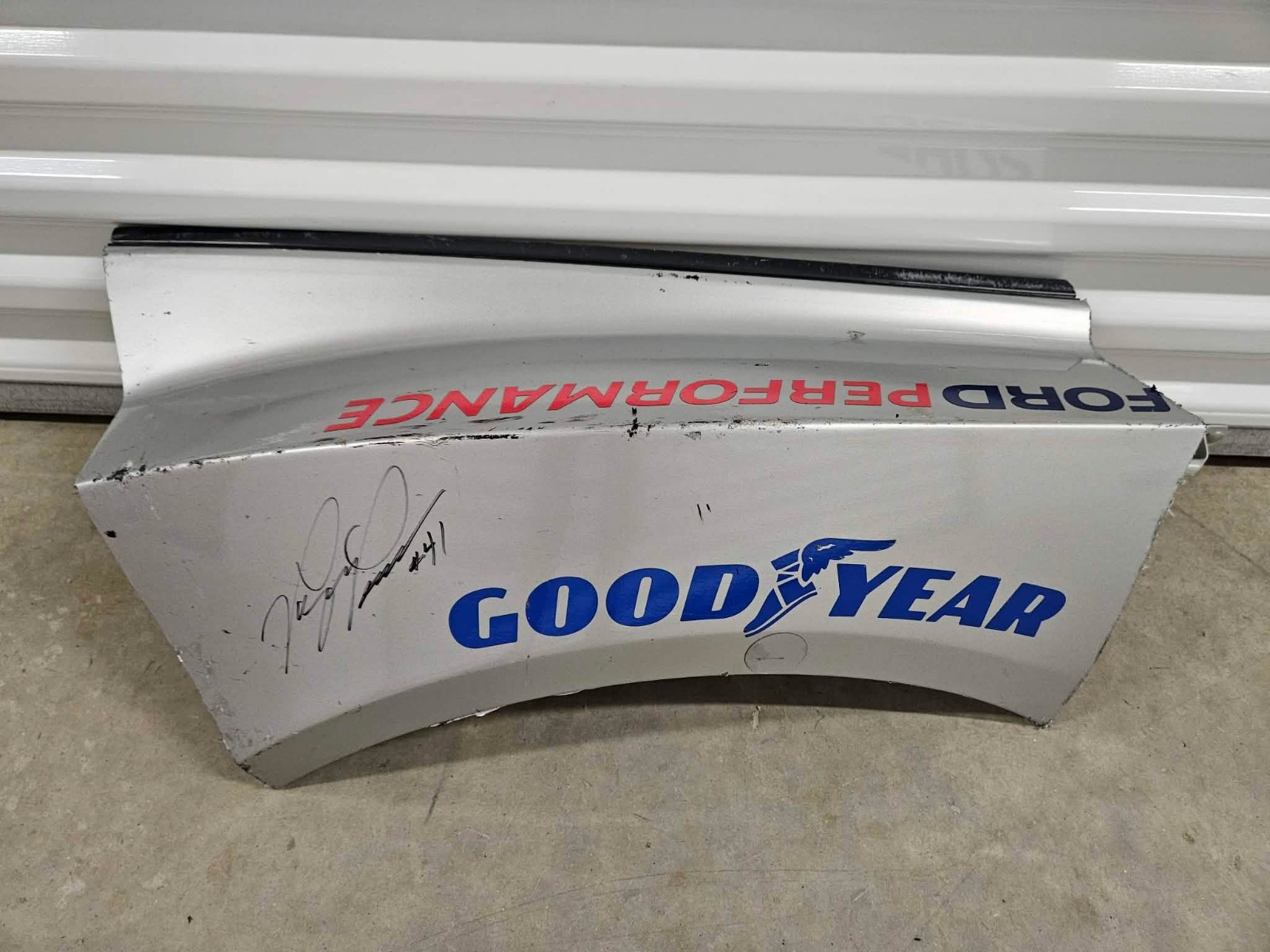 SIGNED Ryan Preece #41 2024 Haas Fender Panel Sheet Metal Race Used NASCAR