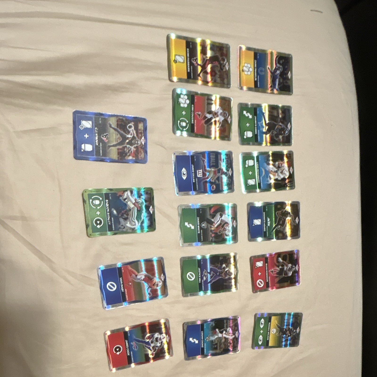 Uno elite 2025 NFL Alt Jerseys Parallel Foil 16-Card Lot send offers Uno elite 2025 NFL Alt Jerseys Parallel Foil 16-Card Lot send offers