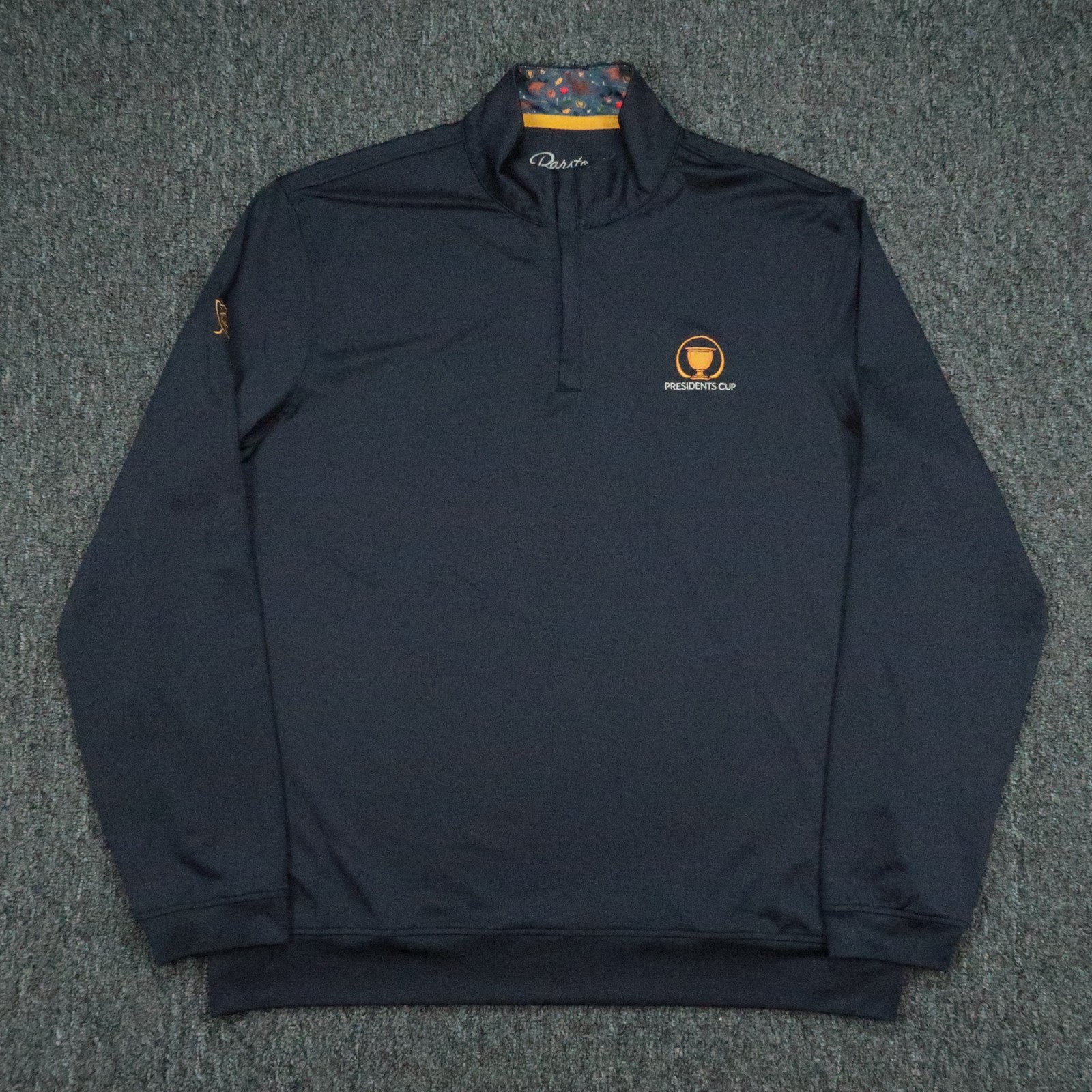 Barstool Sports Pullover Mens Medium Blue Presidents Cup Quarter Zip Golf