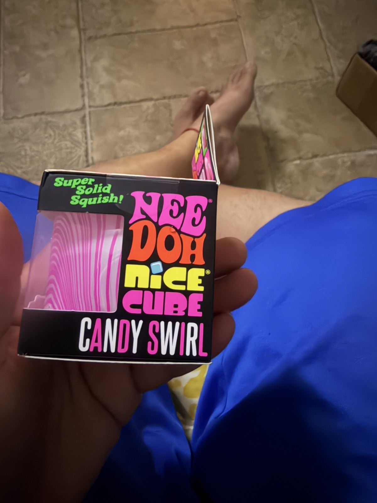 Nee Doh Nice Cube Candy Swirl Super Solid Squish NIB
