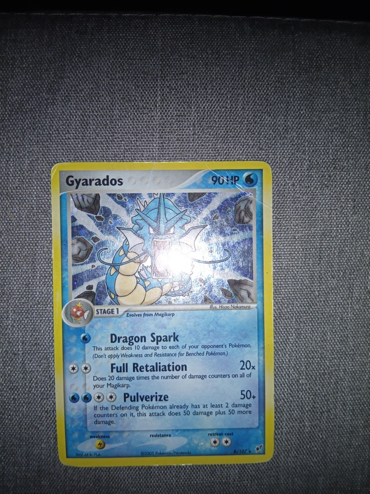 Pokemon 2005 Vintage Gyarados 8/107 EX Deoxys Holo Rare Card English TCG 90 HP Pokemon 2005 Vintage Gyarados 8/107 EX Deoxys Holo Rare Card English TCG 90 HP