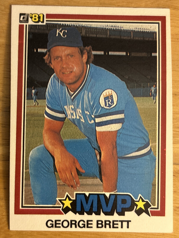 1981 Donruss George Brett MVP Baseball Card #491 Royals HOF O/C & Corner Dings
