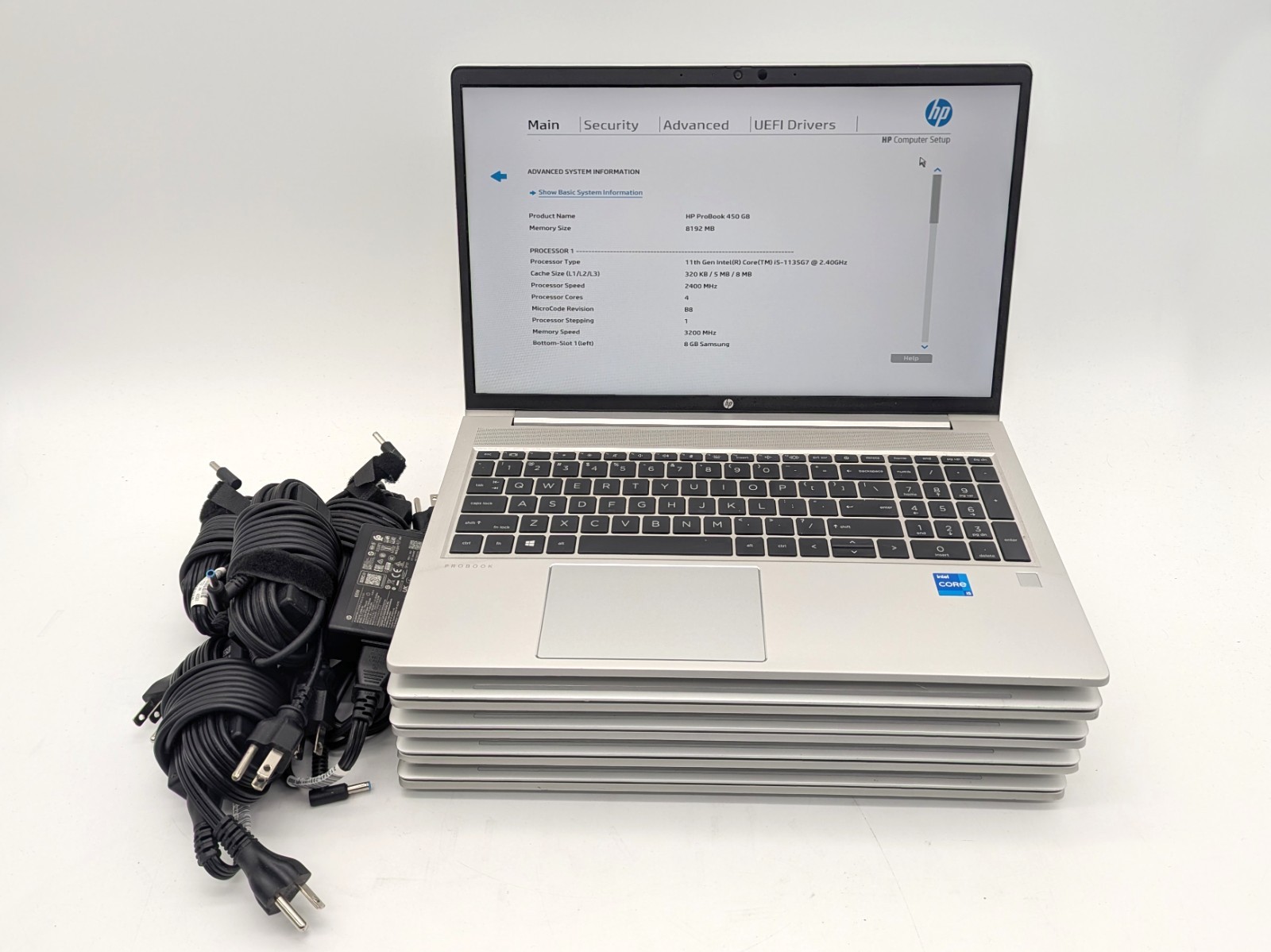 Lot of 5 HP ProBook 450 G8 - 15.6