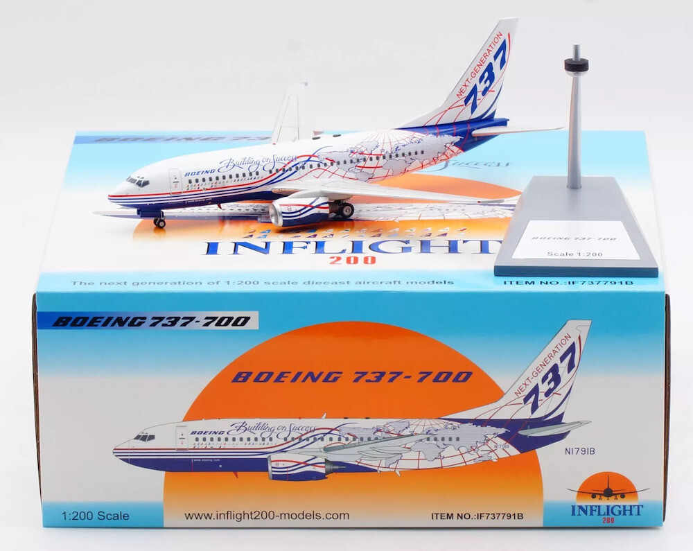 Inflight IF737791B Boeing 737-700 N1791B House Hue Diecast 1/200 Model Airplane