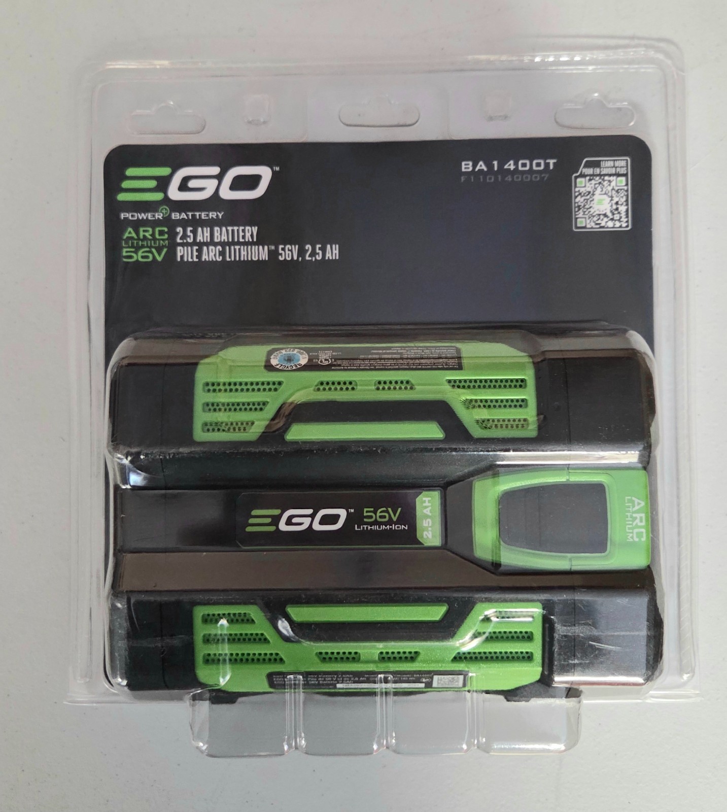 Genuine EGO POWER+ BA1400T 56V 2.5 Ah Lithium-ion Battery/Upgrade Fuel Gauge-New