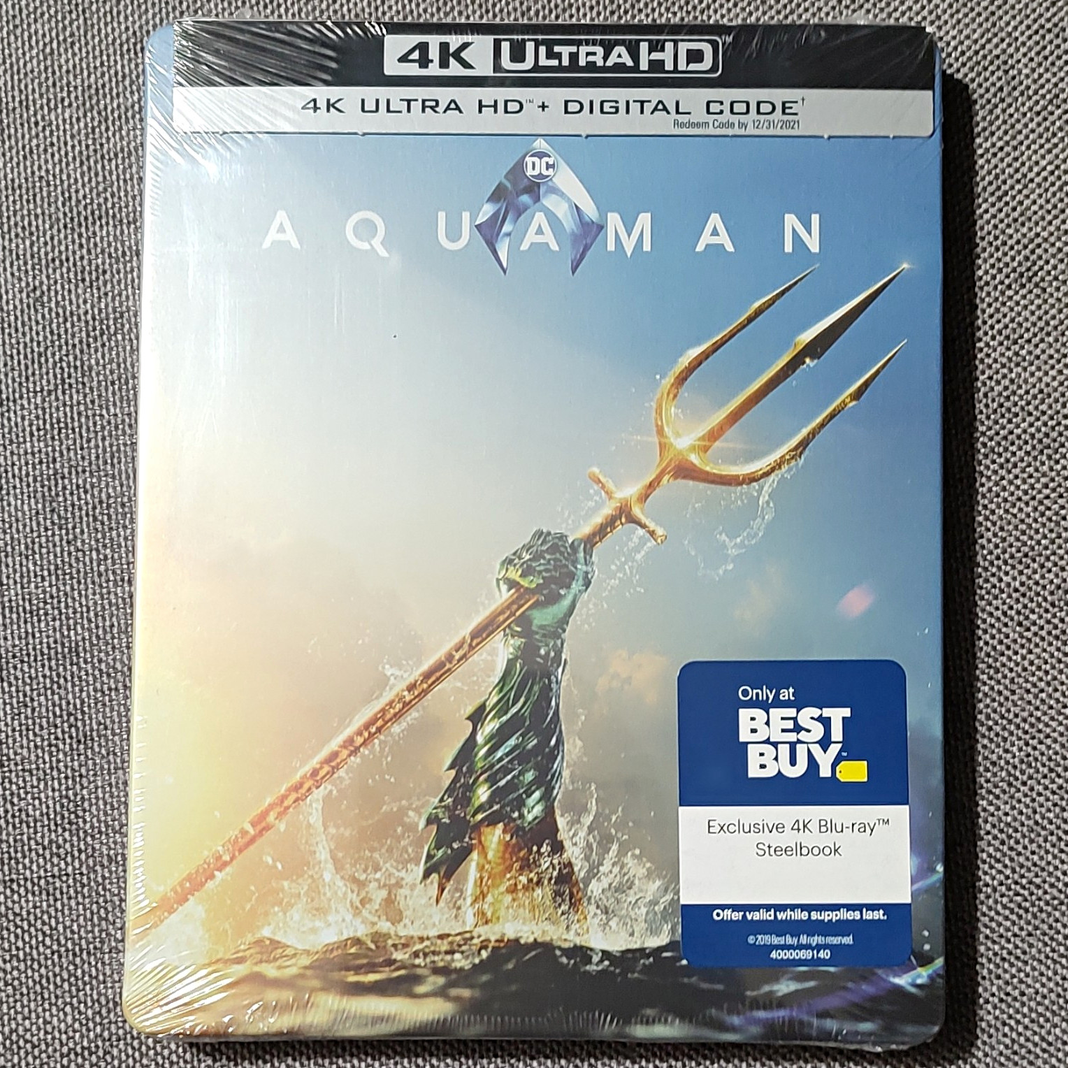 Warner Bros. DC Aquaman 4K UHD Blu-ray Steelbook + Digital Copy PG-13 Warner Bros. DC Aquaman 4K UHD Blu-ray Steelbook + Digital Copy PG-13