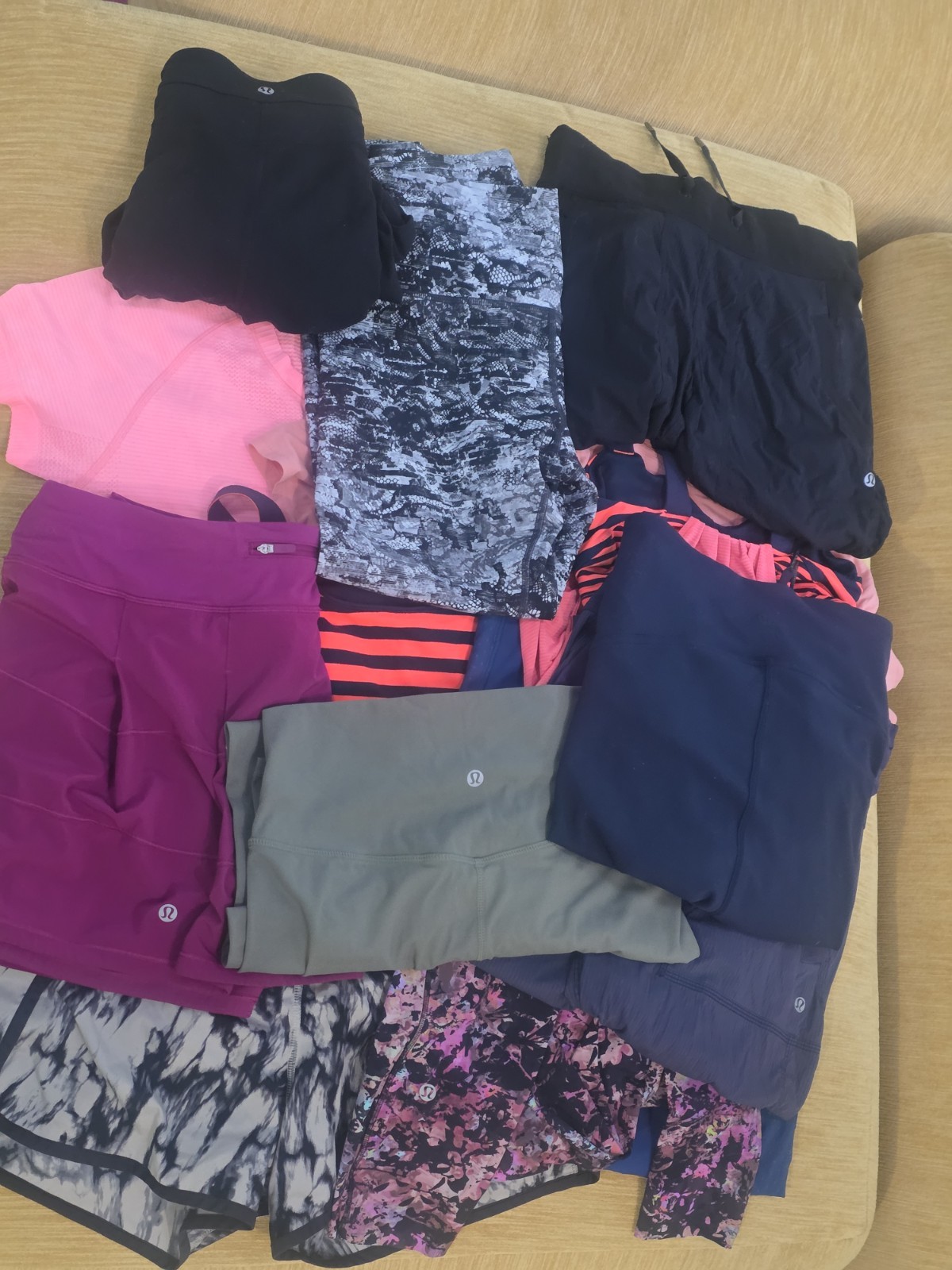 Lot 15 Lululemon Clothing Leggings Shorts Tanks Shirt Assorted Reseller Lot