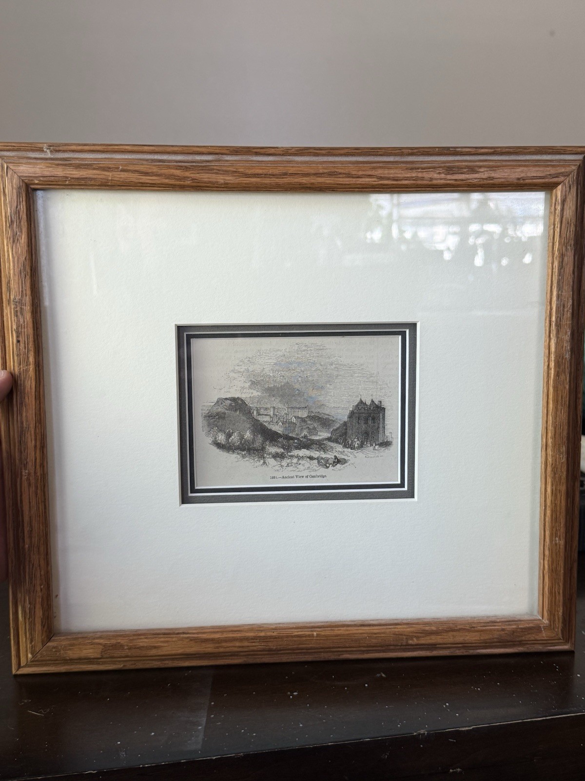 Original mid-1800s antique steel engraving titled 1601—Ancient View of Cambridge Original mid-1800s antique steel engraving titled 1601—Ancient View of Cambridge