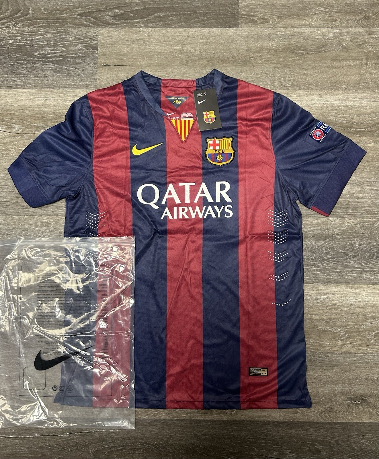 Nike FC Barcelona 2014/15 Messi #10 Home Jersey Champions League Size M
