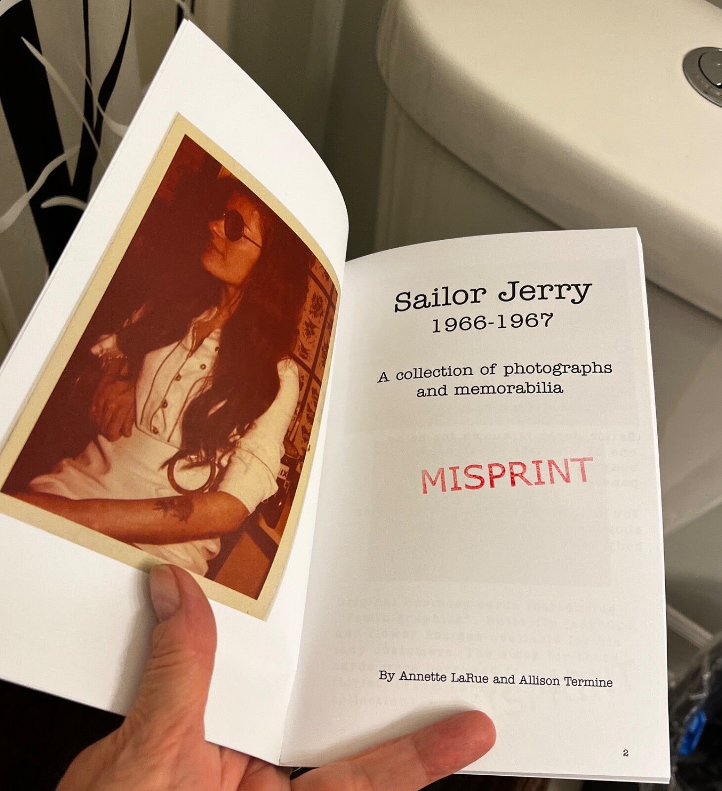 MISPRINTED.             Sailor  Jerry  tattoo  Photo book 1966 - 1967 (misprint)