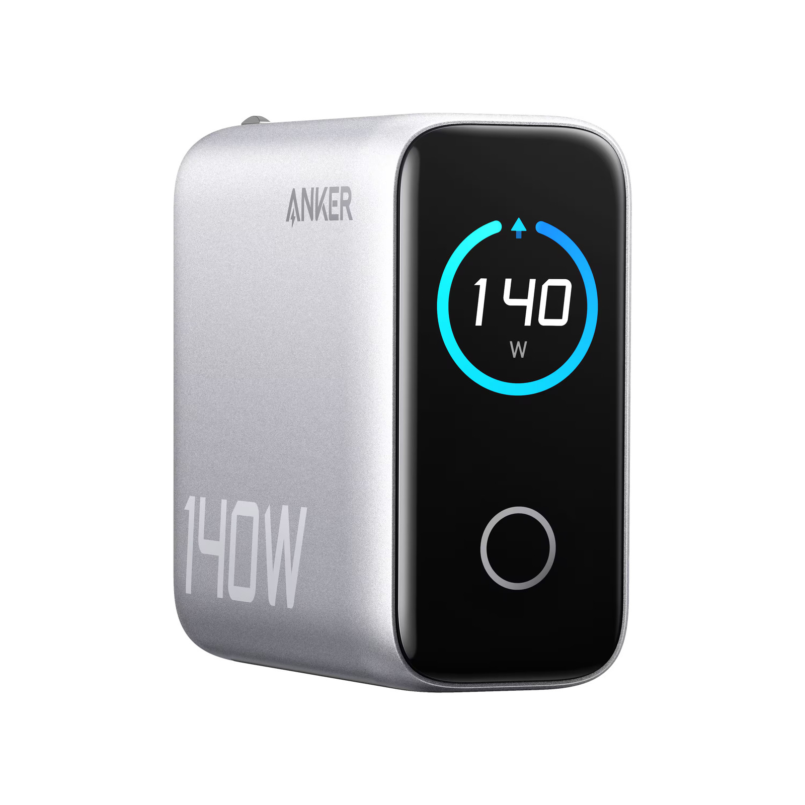 Anker - Laptop Charger (140W, 4-Port, PD 3.1) - Silver Anker - Laptop Charger (140W, 4-Port, PD 3.1) - Silver