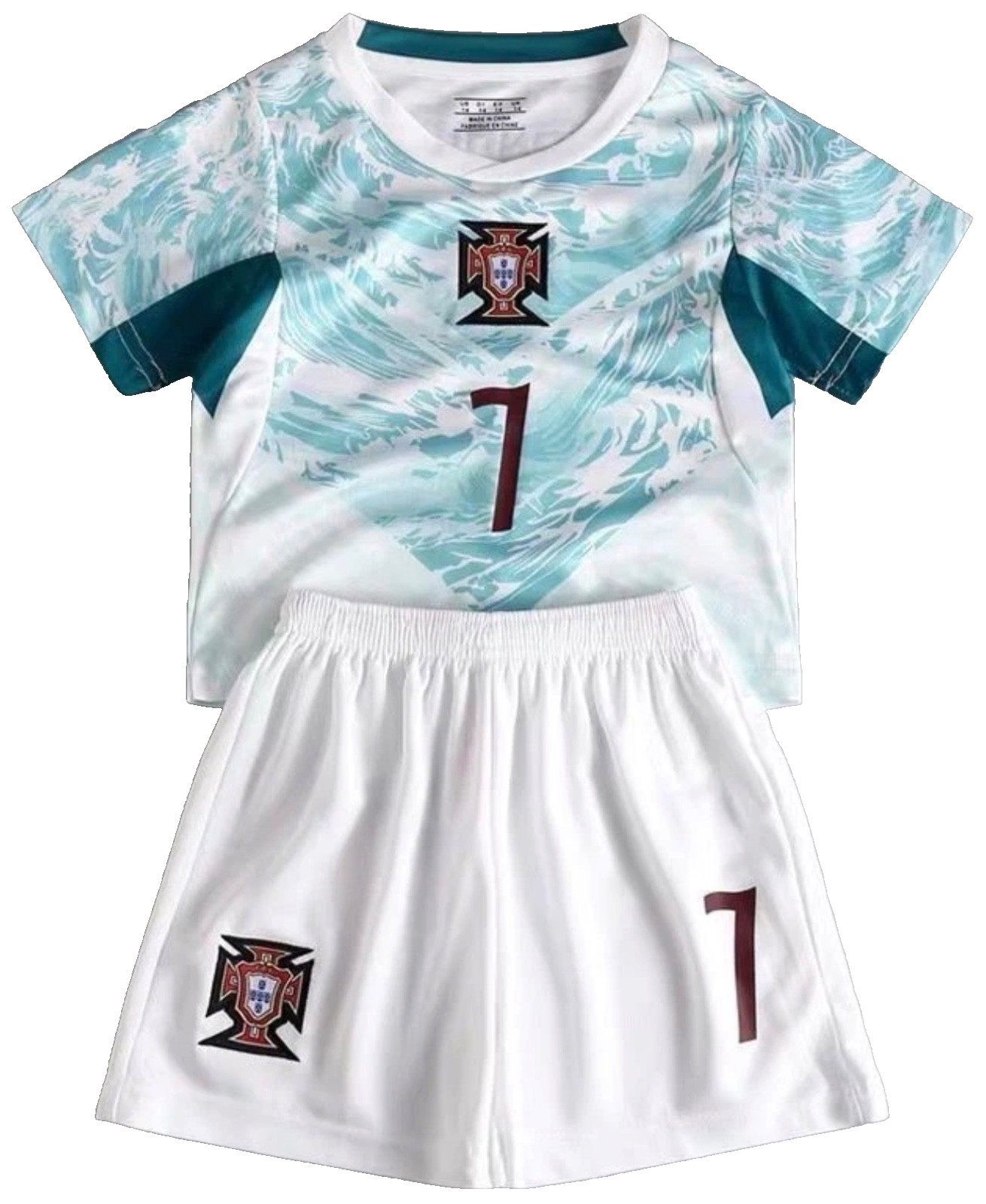 Youth Kids & Adults Ronaldo #7 Portugal Color Home Soccer Jersey & Short Set Youth Kids & Adults Ronaldo #7 Portugal Color Home Soccer Jersey & Short Set