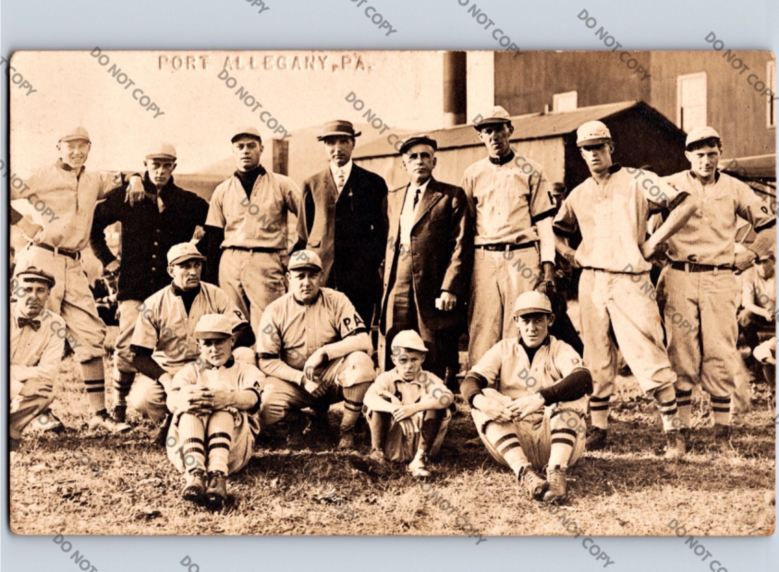 c1910 Baseball Team Players PORT ALLEGANY Pennsylvania PA McKean County RPPC