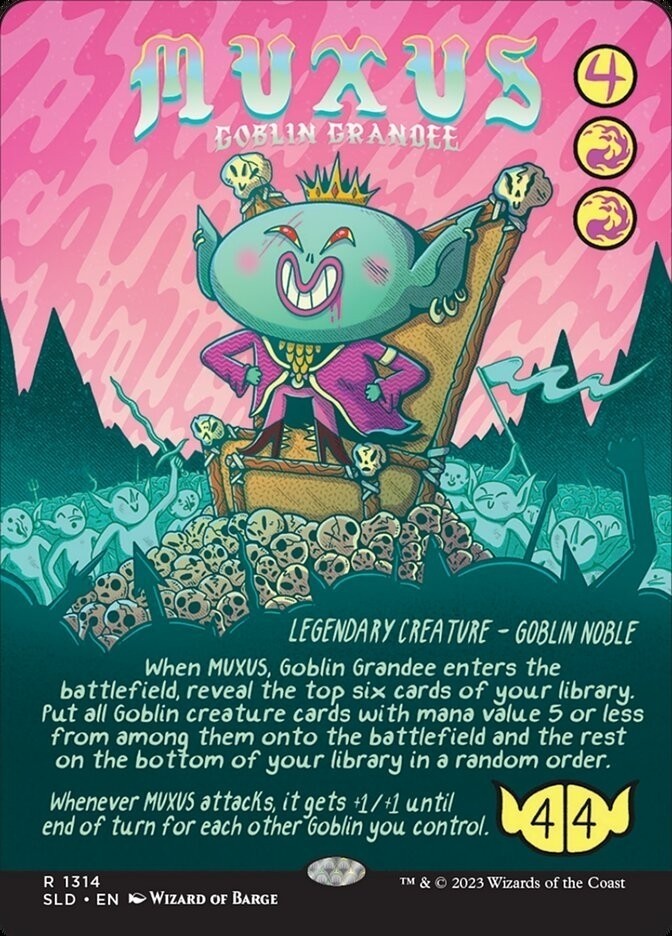 Muxus, Goblin Grandee (Rainbow Foil) Secret Lair Drop Foil Playtest Card