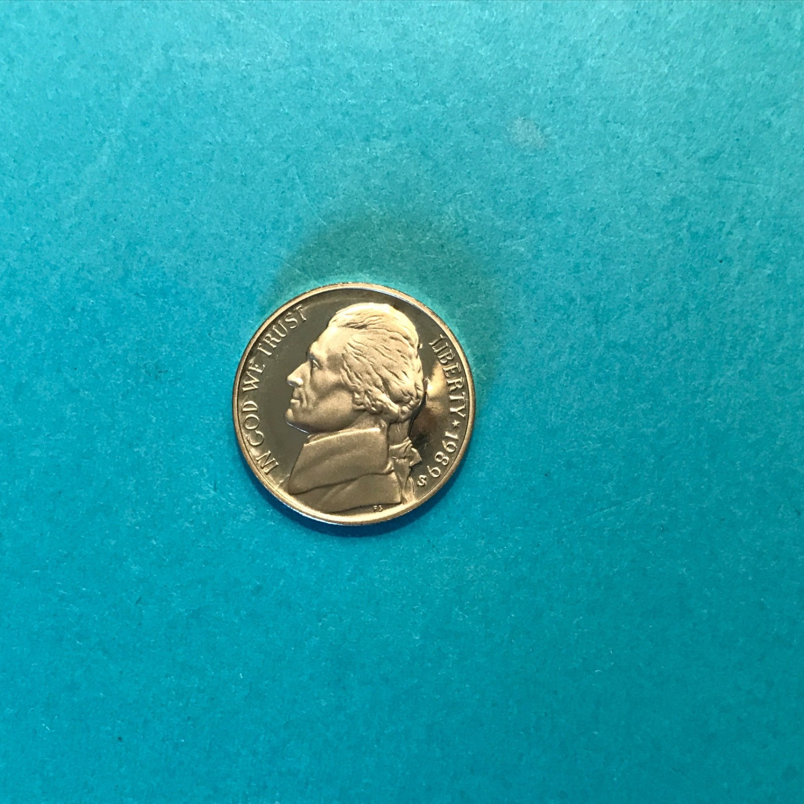 1989 S Jefferson PROOF Nickel 1989 S Jefferson PROOF Nickel