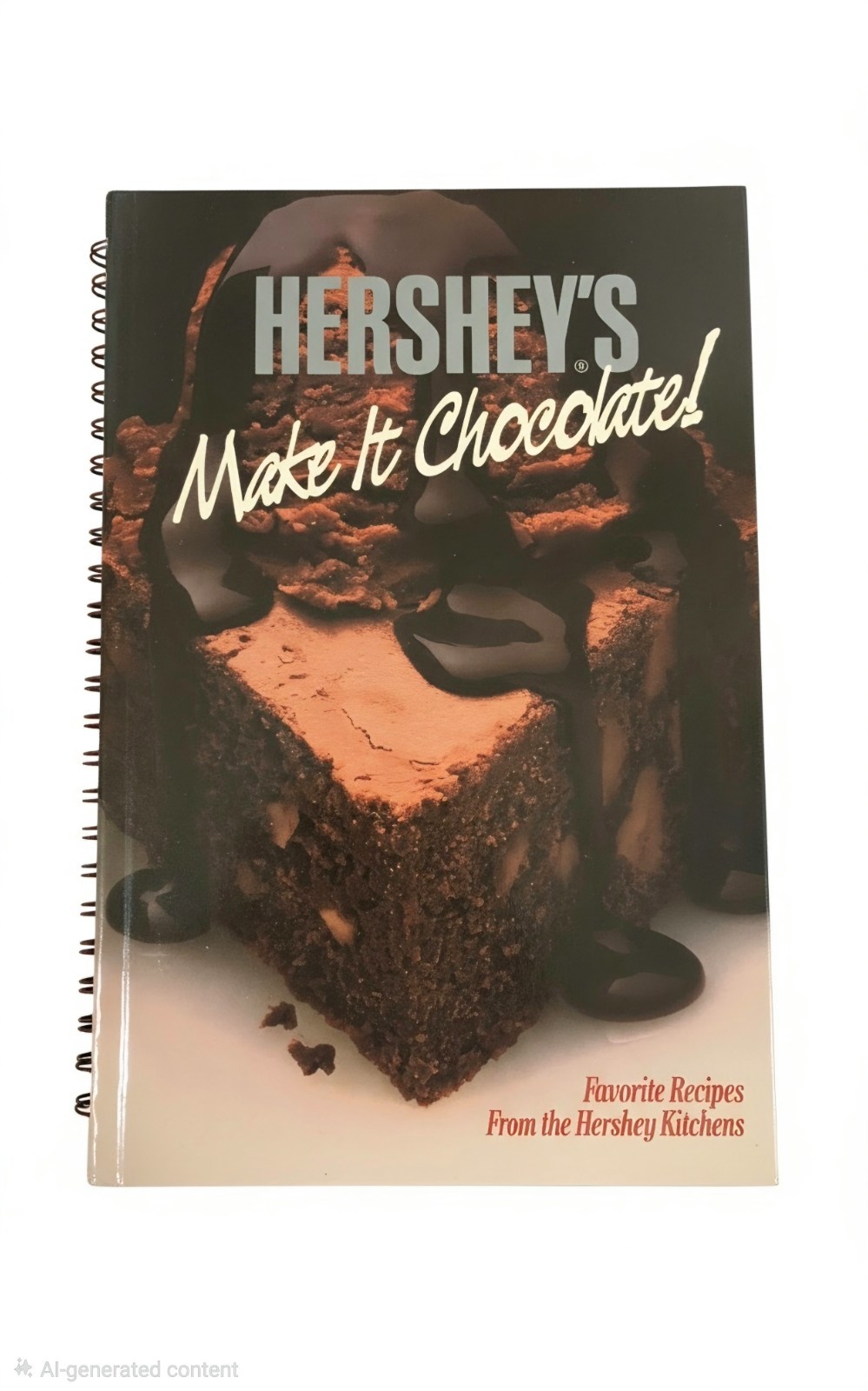 VTG 1987 Hersheys Make It Chocolate Cookbook Spiral Hardcover W Club Insert