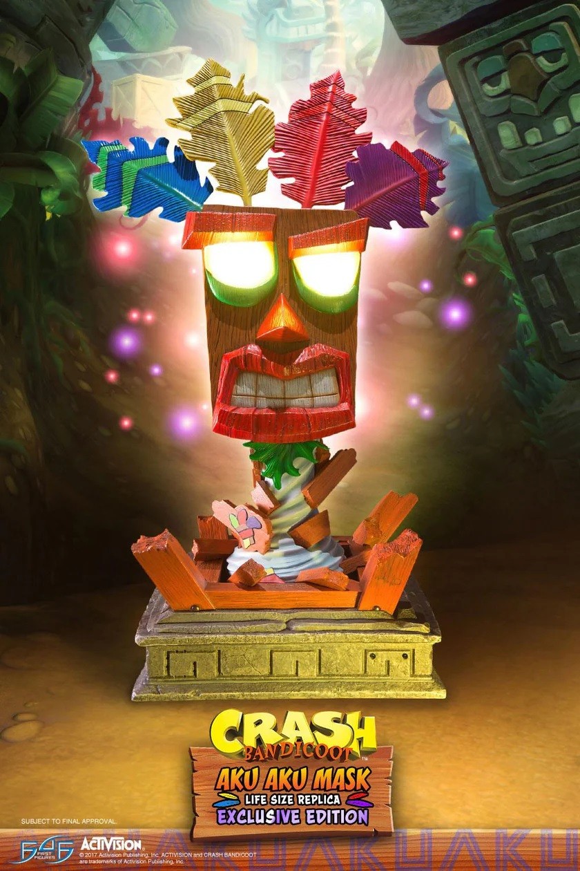 First 4 Figures Crash Bandicoot Aku Aku Mask Exclusive Edition 25\
