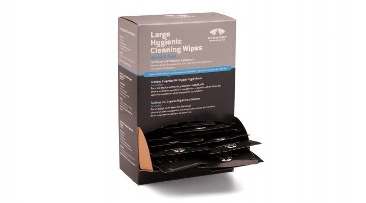 Pyramex HCW100A Box with 100  Hygenic Wipes contains alcohol 