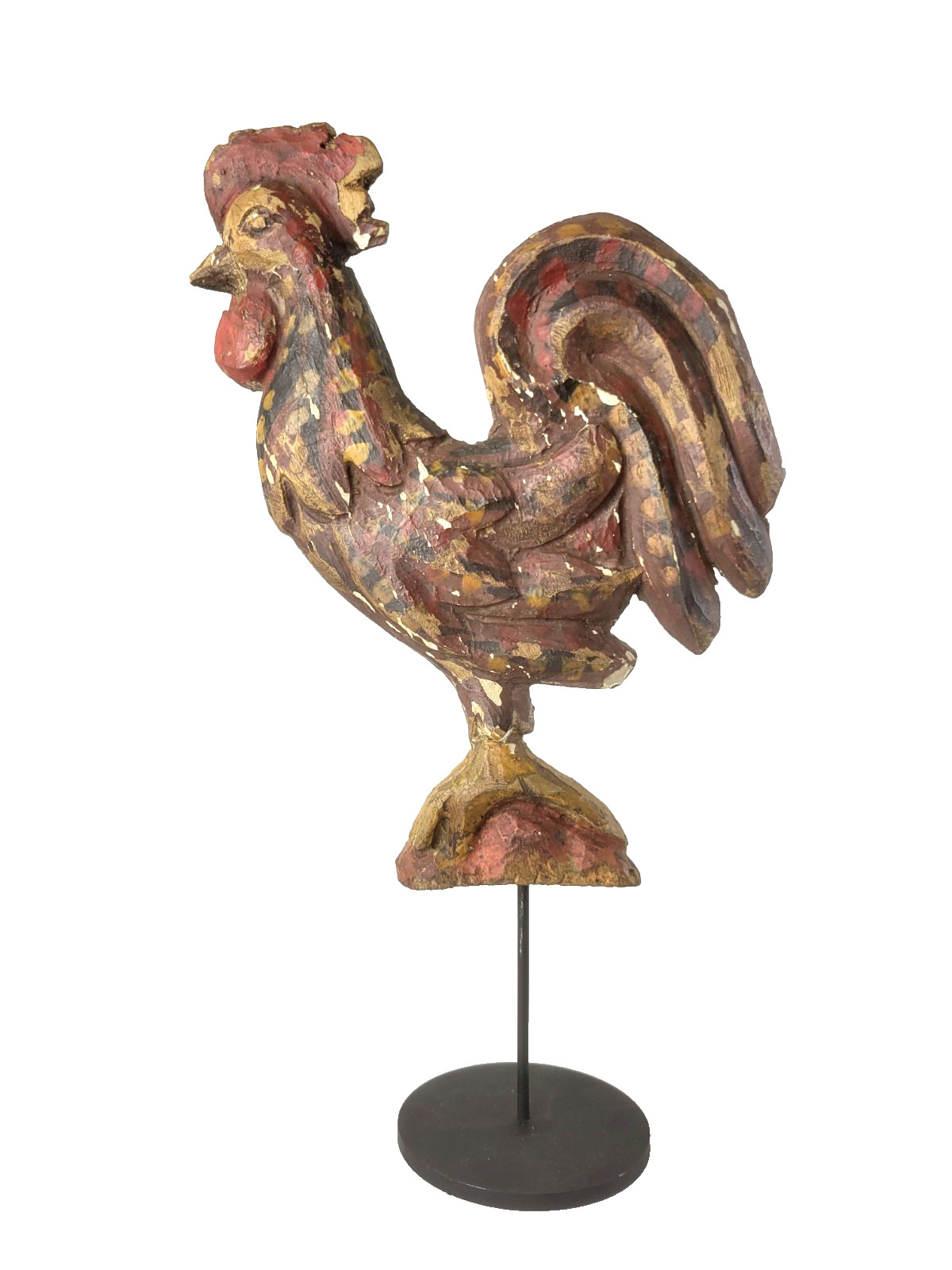 Antique 19thC Carved Wooden Rooster Schimmel-Style Folk Art Primitive Antique 19thC Carved Wooden Rooster Schimmel-Style Folk Art Primitive