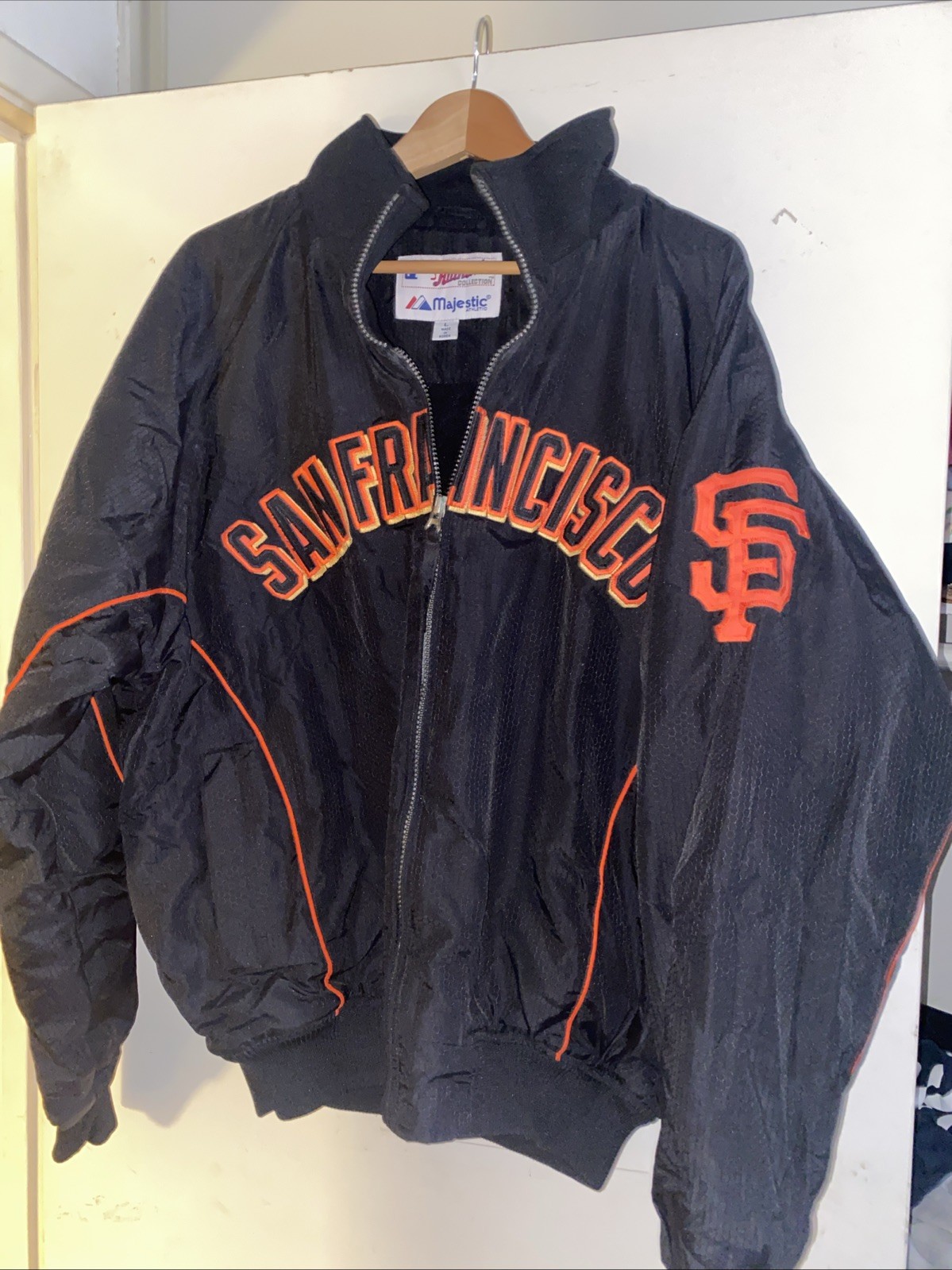 Vtg 2005 SF giants MLB Stadium Majestic Authentic Dugout Jacket L On Field Mens Vtg 2005 SF giants MLB Stadium Majestic Authentic Dugout Jacket L On Field Mens