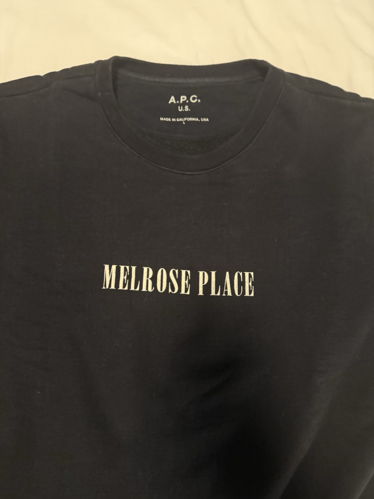 2017 A.P.C. “Melrose Place” Black sweatshirt 