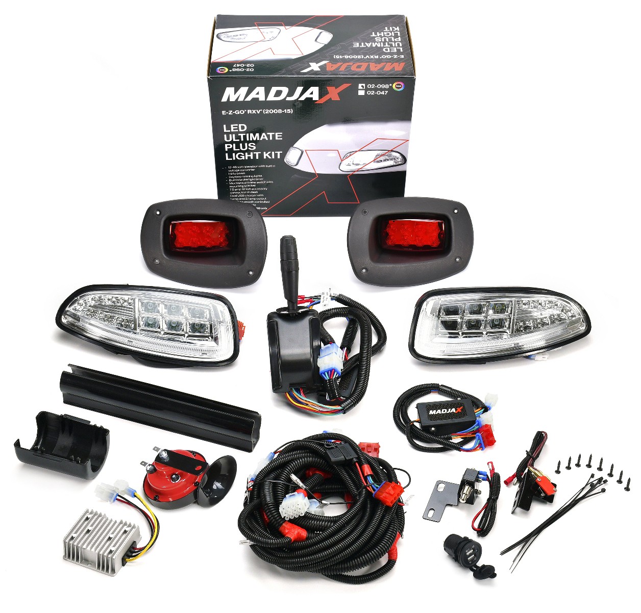MadJax Ultimate Plus LED Headlight Kit for E-Z-GO RXV Golf Cart | Fits 2008-2015
