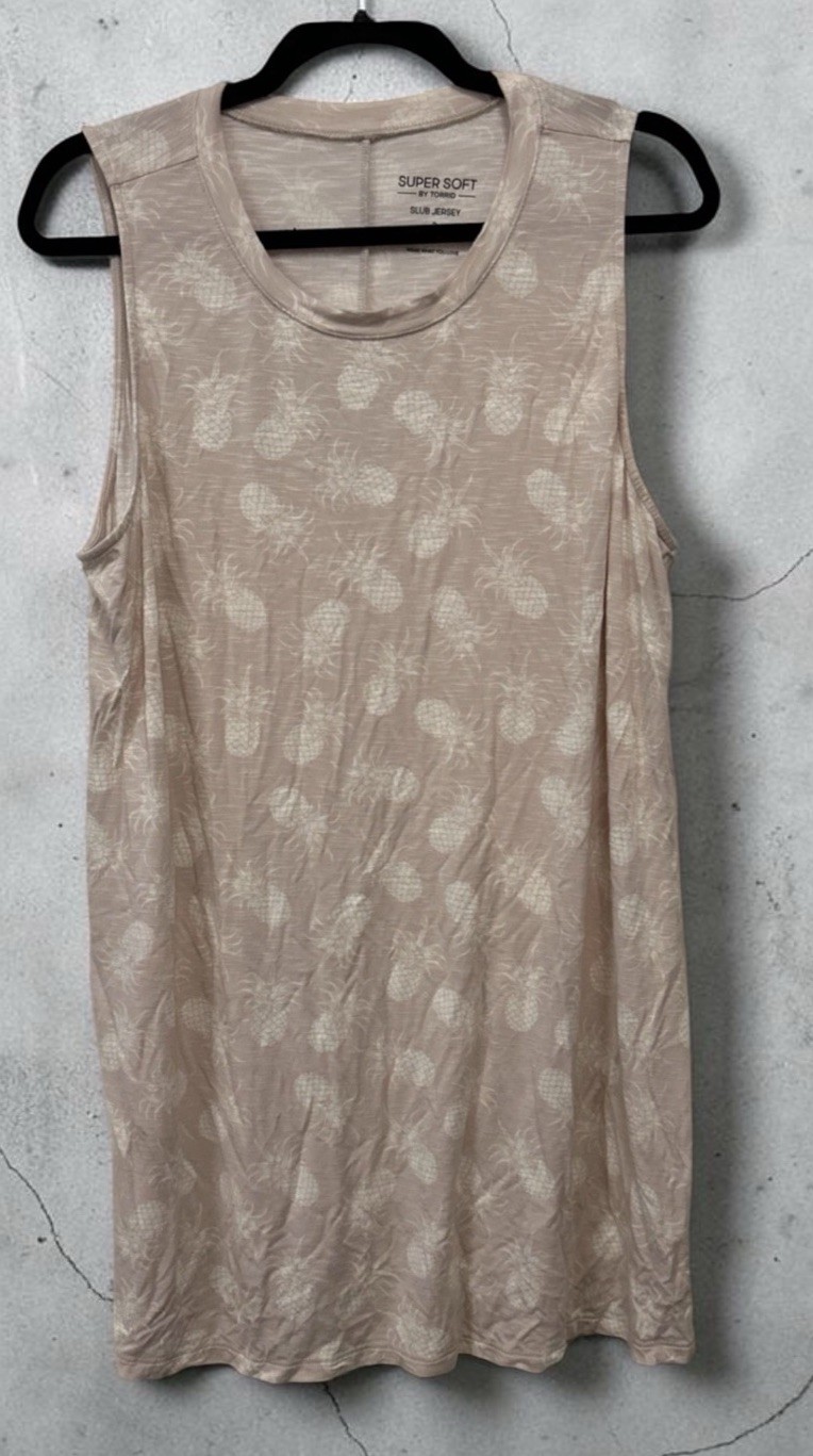 Torrid Woman’s Tank Super Soft Beige Slub Jersey Size 2 Torrid Woman’s Tank Super Soft Beige Slub Jersey Size 2