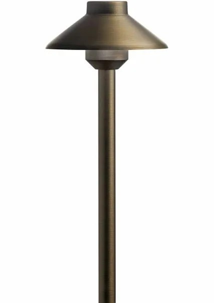 Kichler 15820CBR30 Stepped Dome Path Light Centennial Brass 3000K 2W LED