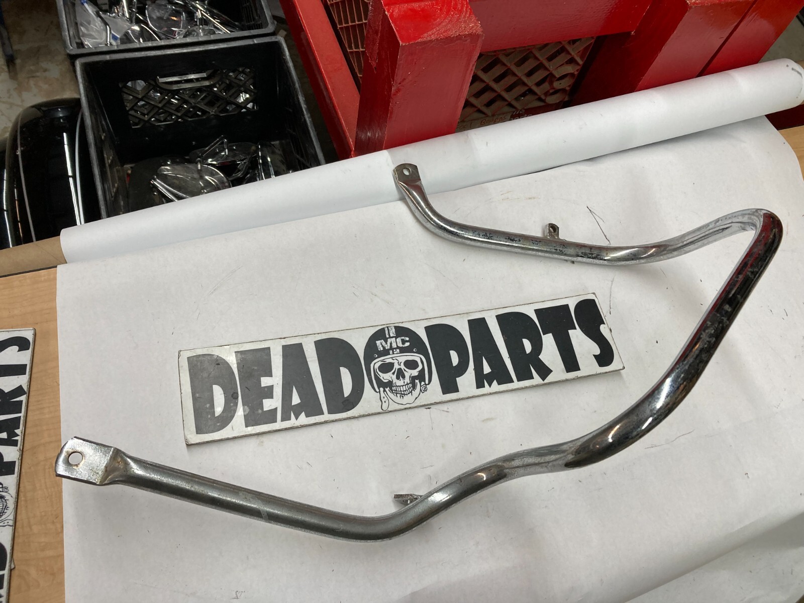 Harley Aermacchi sprint saddlebag engine guard bar rail NOS